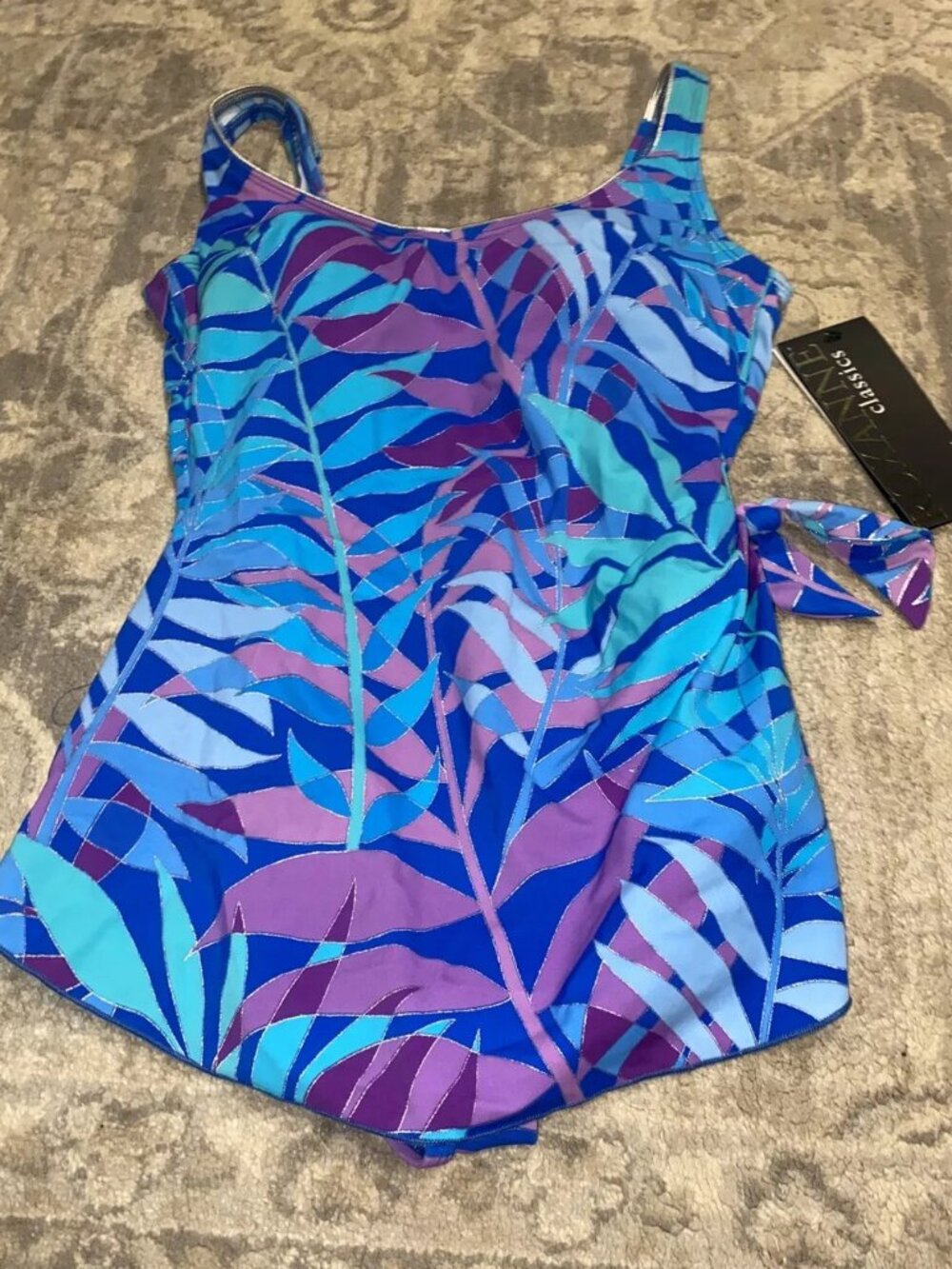 Roxanne Coral V-Neck 2-Piece Swimdress Size 12 36C